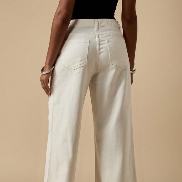 MISSGUIDED Denim Wide Leg High Waisted Palazzo Style Jeans - Picture 2 of 4